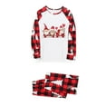 thumbnail image 3 of Odeerbi Christmas Pajamas for Family Holiday Long Sleeve Family Christmas Pajamas Matching Sets Mom Casual Printed Top with Bottom Outfits Home Wear Sleepwear Family Matching PJs Set Red, 3 of 6