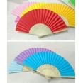 thumbnail image 5 of Hand Folded Bamboo Fan DIY Handheld Blank Paper Fan Chinese Wind Paper Fan (purple), 5 of 5