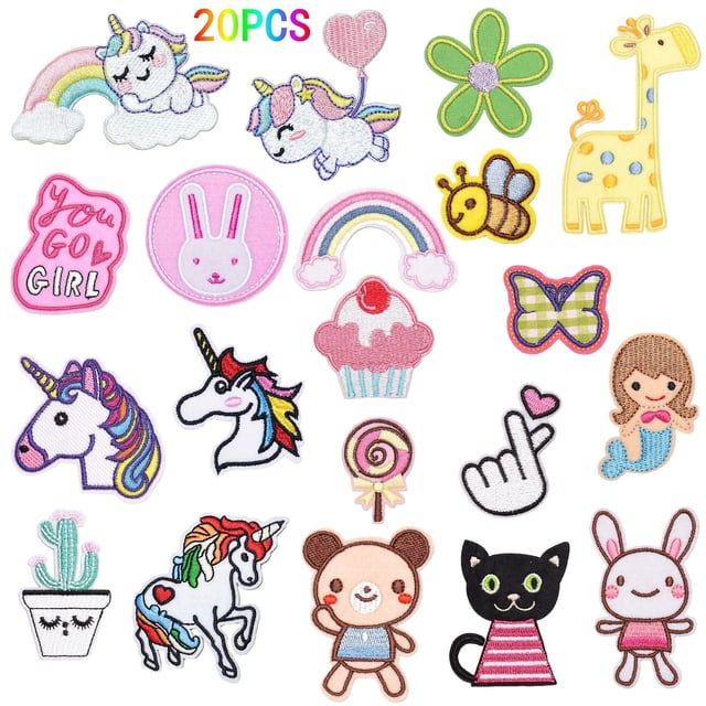 Lot De 20 Autocollants De Broderie De Princesse De Dessin Anim Pour Vtements D'enfants, Accessoires De Dcoration Pour Filles, Autocollants De Broderie