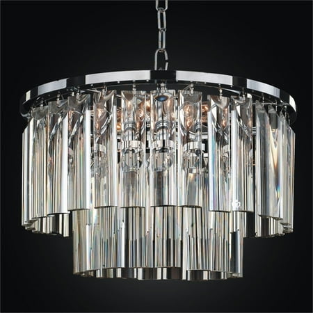 Glow Lighting Wind Chime 5-Light Crystal Chandelier