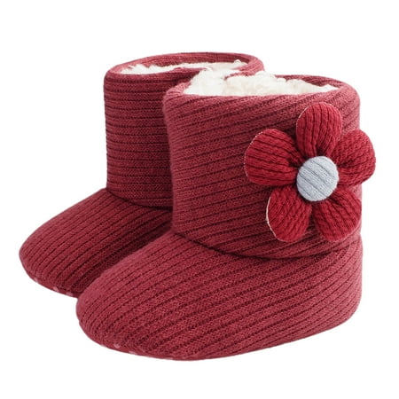 

YeccYuly Infant Baby Boy Girl Cozy Fleece Bootie Newborn Stay On Slipper Winter Warm Gripper Non-Slip Crib Shoes