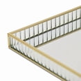 thumbnail image 5 of Veldra Gold Square Fluted Glass Tray, 5 of 7