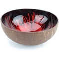 thumbnail image 2 of Splash Coconut Decorative Bowl Polished Key Rack Tray Coconut Shell Bowl Printed Painted Coconut Bowl, 2 of 5