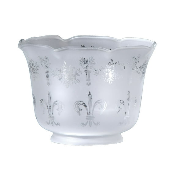 B&P Lamp® 4" Fitter Fleur-De-Lis Gas Shade, 5 1/4" Ht., 7 1/2" Diameter