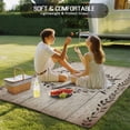 thumbnail image 4 of Western Stars Farmhouse Outdoor Rug for Patio/Deck/Porch, Non-Slip Large Area Rug 3 x 5 Ft, Vintage Wheat Rings Wooden Stripes Indoor Outdoor Rugs Washable Area Rugs, Camping Rug Carpet Runner, 4 of 8