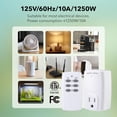 thumbnail image 5 of BN-LINK Mini Wireless Remote Control Outlet Switch Power Plug In for Household Appliances, Wireless Remote Light Switch, LED Light Bulbs, White (1 Remote + 3 Outlet) 1250W/10A, 5 of 7