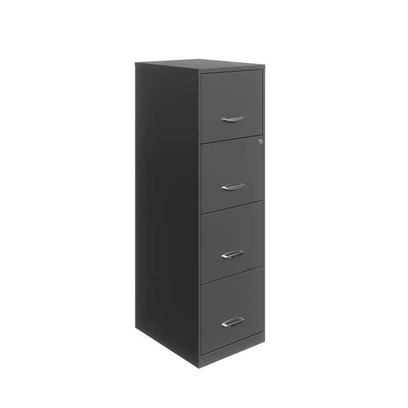 Space Solutions 18" Deep 4 Drawer Metal File Charcoal Walmart