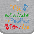 thumbnail image 4 of Inktastic Mawmaw and Pawpaw Love Me Boys or Girls Baby Bib, 4 of 4