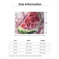 thumbnail image 3 of KLL Watermelon Splash Realism Art Print Fleece Throw Blanket, Horizontal Fleece Bedding Cute Soft Blankets Comfy Fleece Flannel Plush Home Decor for Couch & Bed -50"x40", 3 of 9