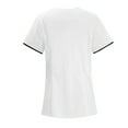 thumbnail image 3 of Fshiont Women's Short Sleeve Scrub Tops Scrubs Tops for Women Housekeeping Uniform Shirts Nurse T Shirt Top White 2XL, 3 of 4