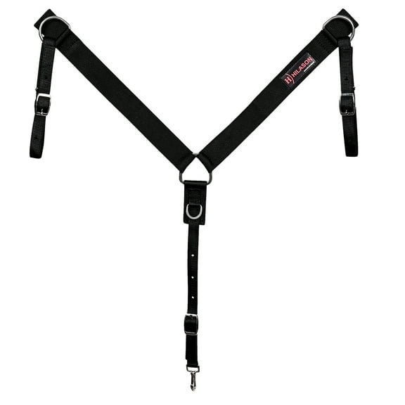 Hilason Western Horse Genuine Heavyduty Nylon Breast Collar Black