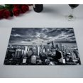thumbnail image 2 of EREHome Set de 2 Sets de Table Noir et Blanc Seattle Cityscape 12x18 Pouces, 2 of 2