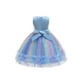 thumbnail image 4 of Faithtur Robe Formelle une-Pièce Sans Manches à Col Rond pour Enfants avec Paillettes et Motifs de Cœurs, 4 of 9