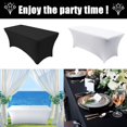 thumbnail image 2 of Galenzoov 2 pack 6FT Rectangular Fitted Tablecloth – Stretchable Spandex Table Cover Machine Washable, Ideal for Wedding, Dinner, Gatherings & Festivals, Emerald Green, 2 of 9