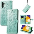 thumbnail image 6 of Crossbody Wallet Cell Phone Case for Samsung Galaxy A04S/A13 5G (Not 4G), Cute Cat Dog Cartoon Style Flip Case Cover with Removable Lanyard Strap for Samsung Galaxy A13 5G/A04S MGG Green, 6 of 12