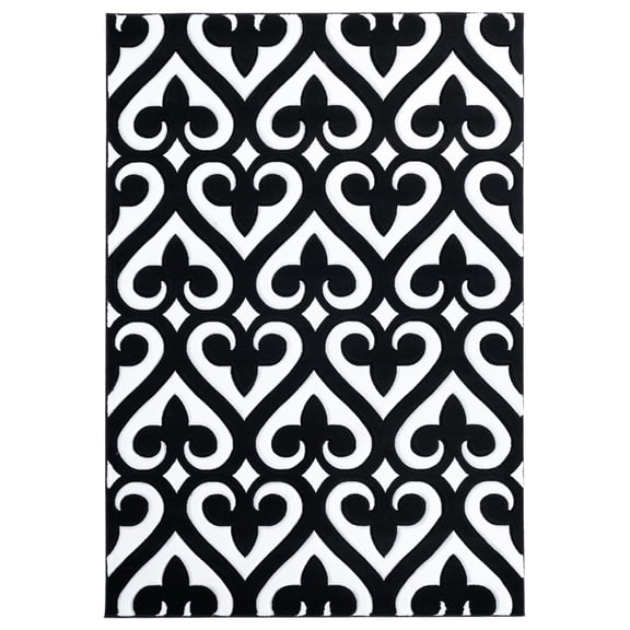 United Weavers Bristol Area Rug 2050 11470 Heartland Black Dotted Curves 2' 7" x  4' 2" Rectangle