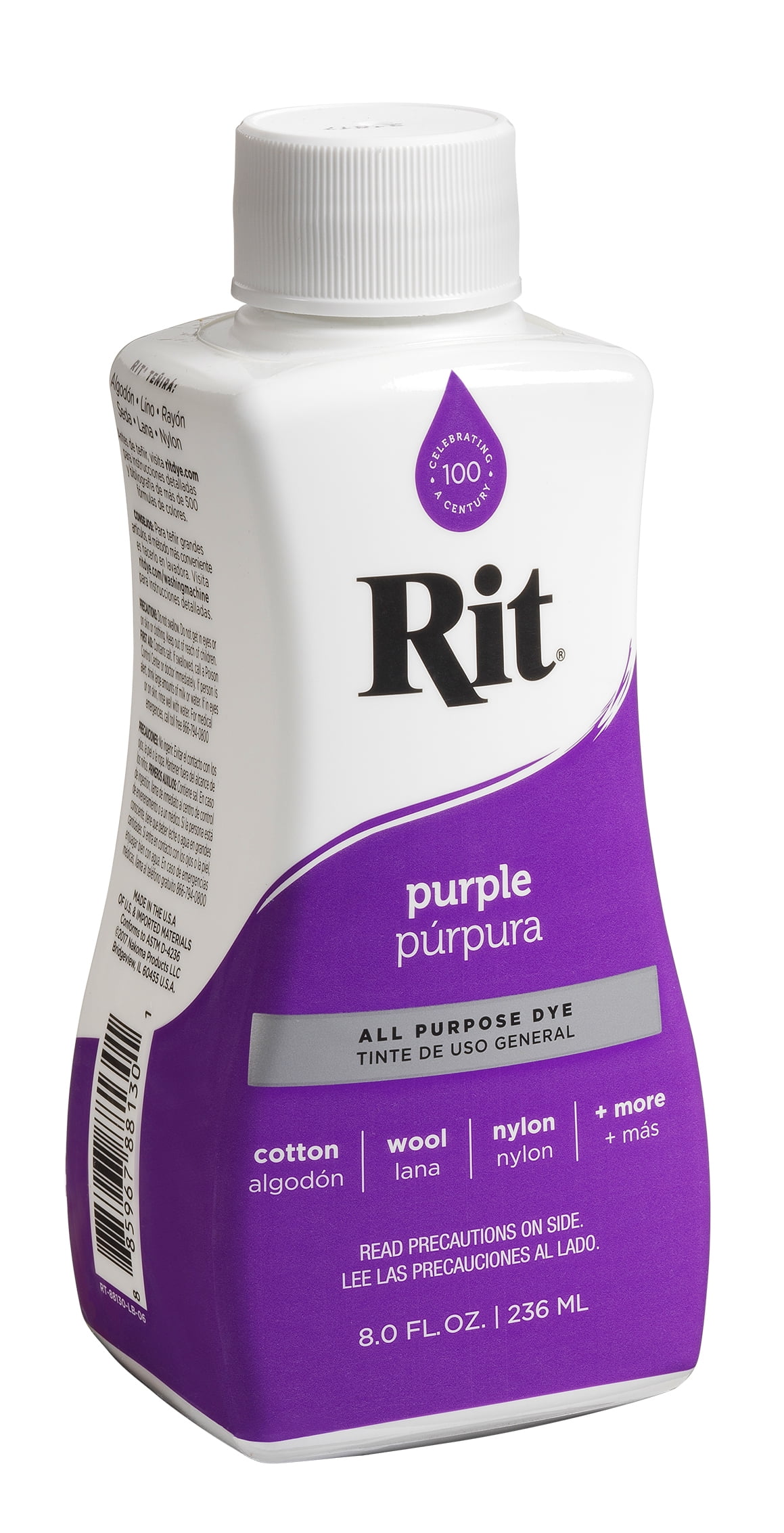 (3 pack) Rit All Purpose Liquid Dye, Purple, 8 fl oz