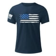 thumbnail image 3 of Men's Classic T-Shirt 4th of July Blouse 100 Cotton Tops American Flags Printed Tee Short Sleeve Tshirt Round Neck Blouses Soft Fitted Shirts Summer Pullover Sweater Patriot Clothes, 3 of 4