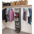 thumbnail image 6 of Internet's Best Hanging Closet Organizer with Drawers - 6 Shelf - Grey, 6 of 7