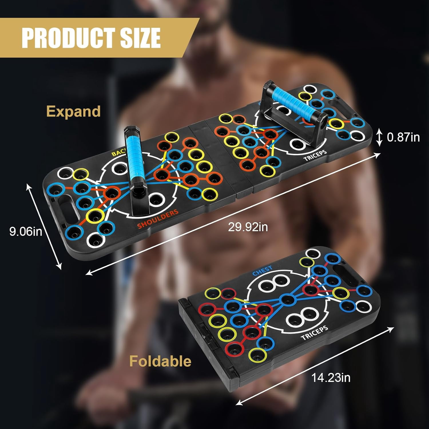 Foldable Multi-Function Push-Up Board Portable Bodyweight Training Equipment For Arms Abs Chest Back Triceps Home Gym