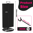 thumbnail image 5 of Ztysn Desktop 360 Rotating Jewelry Metal Pegboard Panel Display Stand,Double Sided Earring Necklace Card Spinner Storage Rack Holder for Vendors,Black, 5 of 7