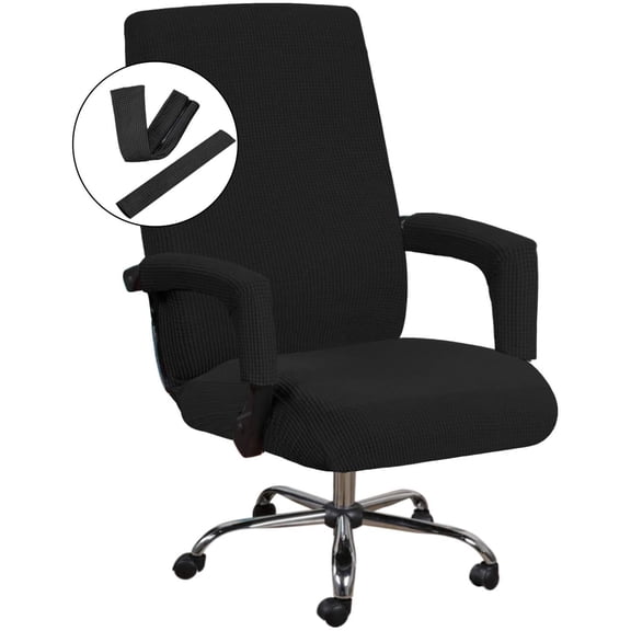 ANHXN Home Office Chair Covers Stretchable Computer Desk Chair Covers Mid - High Back Universal Executive Boss Gaming Seat Cover Removable Machine Washable,Non Slip Thick Jacquard