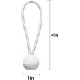 thumbnail image 2 of 16 Pack Bungee Balls Cords, White Ball Bungee Heavy Duty Heavyweight 4 in Tarp Bungee Cords, Weather Resistant Tie Down Strap Diameter 4mm for Canopy, Tarp, Camping, Straps, Tent, Poles and Wires, 2 of 4