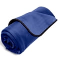 thumbnail image 4 of Avana Waterproof Throw Blanket - King, Microvelvet Blue, 4 of 7