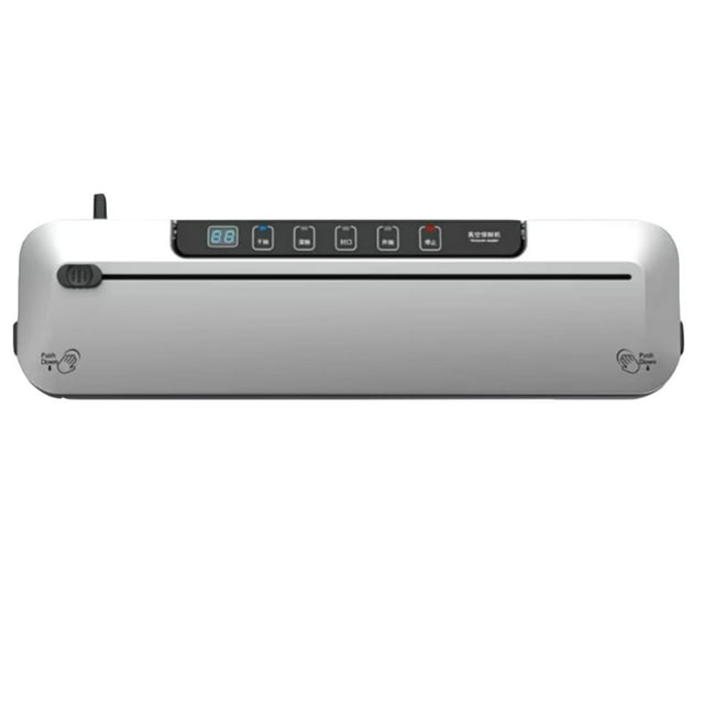 Scelleuse sous Vide pour Aliments 75Kpa Puissance d'Aspiration Précise 6 en 1 Scelleuse Alimentaire avec Minuterie Numérique Modes Aliments Secs et Humides Design Compact avec 10 Sacs sous Vide et Coupeur Intégré