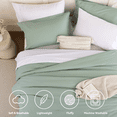 thumbnail image 4 of SPRINDAY Queen Comforter Set, 7 Pieces Bed in a Bag for All-Season, Bedding Set with Comforter, Sheets, Pillowcases & Shams, Sage Green, 4 of 7