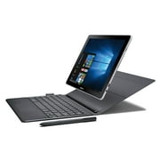 SAMSUNG SM-W620NZKRXAR Galaxy Book 10.6" HD Touchscreen M3-7Y30 1.6GHz Intel HD Graphics 615 4GB RAM 64GB SSD Win 10 Home Silver