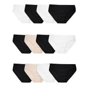 Fruit of the Loom Women's Cotton Bikini Underwear, 12-Pack