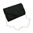 thumbnail image 3 of Premium Lace Paisley Floral Fabric Satin Envelope Flap Clutch Evening Bag, 3 of 5