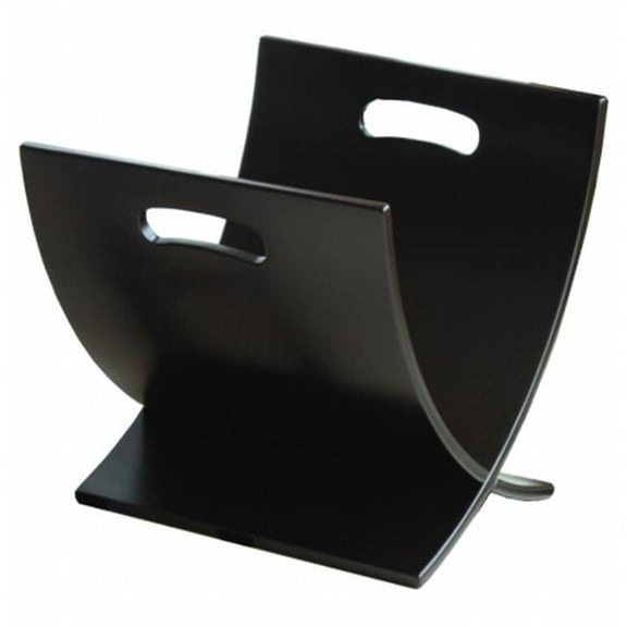 Contemporary Espresso Finish Wooden Magazine Rack