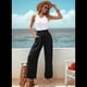 thumbnail image 4 of Pantalones Anchos de Mujer, Talla XXL, Color Negro, 4 of 8