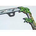 thumbnail image 6 of Creathome 3D Shining Palm Trees Crab License Plate Frame from Pure Zinc Alloy Metal Perfect Plate Holder, Matt Black with Colorful Glitters, 6 of 15