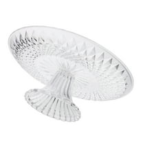 RUNROTOO 1Pc Square Acrylic Transparent Fruit Plate For Food Display And Storage With Detachable Design