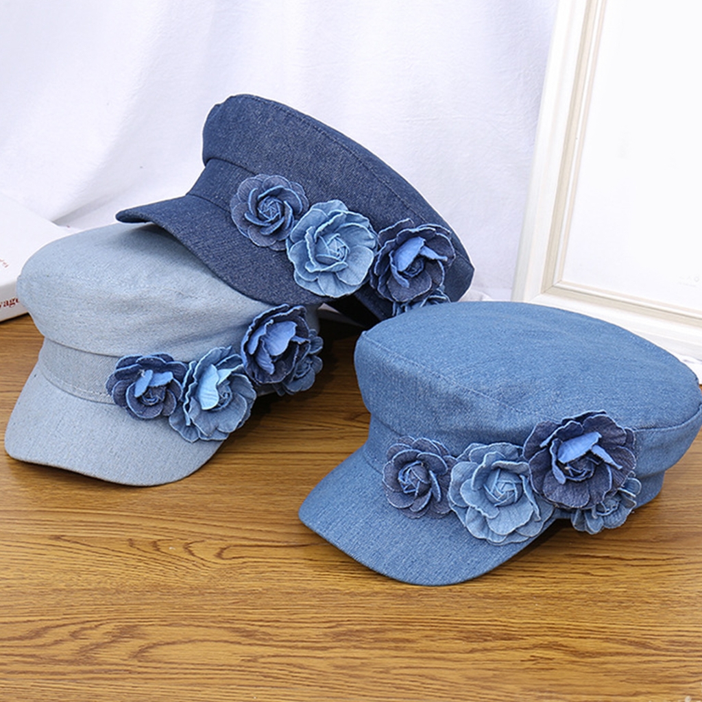 ROZYARD 3D Flower Beret Hat Women Fashion Driver Hat  display picture 1