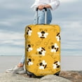 thumbnail image 4 of Uemuo Cute Bee Butterfly Yelllow Printed Washable Luggage Cover - Fashion Suitcase Protector Fits 18-32 Inch Luggage -Large, 4 of 9