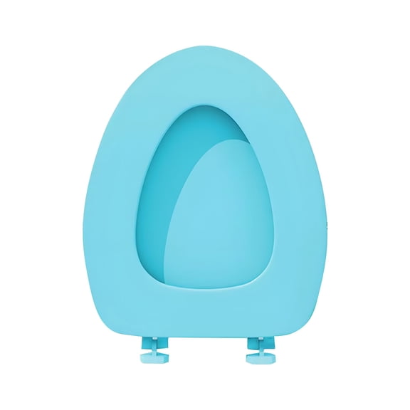 LAMIRO Soft Close Toilet Seat,Toilet Seat Soft Close with Quick Release for Easy Clean,Standard Loo Toilet Seats Oval,Comfort,Softness (Blue)