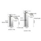 thumbnail image 4 of Matsuzay Grifo de lavabo de acero inoxidable para el hogar, Hotel, dormitorio, baño, lavabo, lavabo, cascada, cubierta, cinta de lavabo montada Juegos de accesorios de baño Negro, 4 of 6
