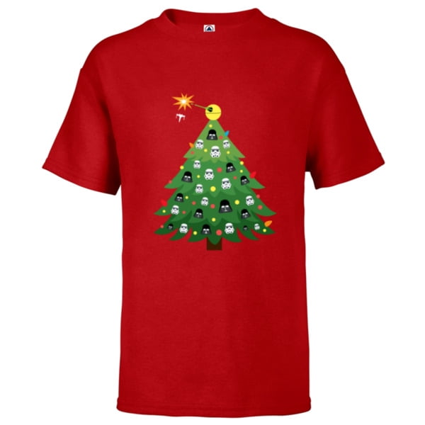 for Tree Christmas Wars -Customized-Red Kids T-Shirt Sleeve Short Holiday - Star Imperial
