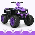 thumbnail image 4 of Gymax 12V Electric Kids Ride On Car ATV 4-Wheeler Quad w/ Music LED Light Purple, 4 of 9