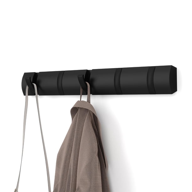 Perchero de pared Umbra Flip con 5 ganchos, color negro