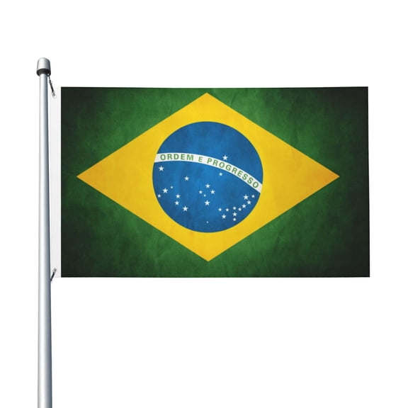 Brazilian Flag Flag Double Sided Printed 3x5 Ft Flag Banner Suitable For Yard Outdoor Party Decorative