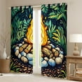 thumbnail image 2 of Feelyou Happy Camping Blackout Curtains Set of 2 (52x84 Each) for Kids, Rustic Farmhouse Adventure Window Curtains, Jungle Camper Curtains and Drapes, Curtains and Drapes Room Decor, 2 of 6