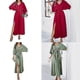 thumbnail image 2 of Women Sexy Backless Batwing 3/4 Sleeve Belted Long Dress Solid Color Side Split Flared Loose Cocktails Party Dresses Green XL, 2 of 5