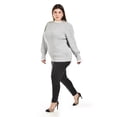 thumbnail image 2 of Sueter con cuello y puños de encaje Roman Fashion /Tallas Extras, 4015 (Gris claro) gris 40, 2 of 7