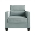 thumbnail image 2 of Castle Place Contemporary Linen Upholstered Arm Chair, Light Blue, 2 of 7