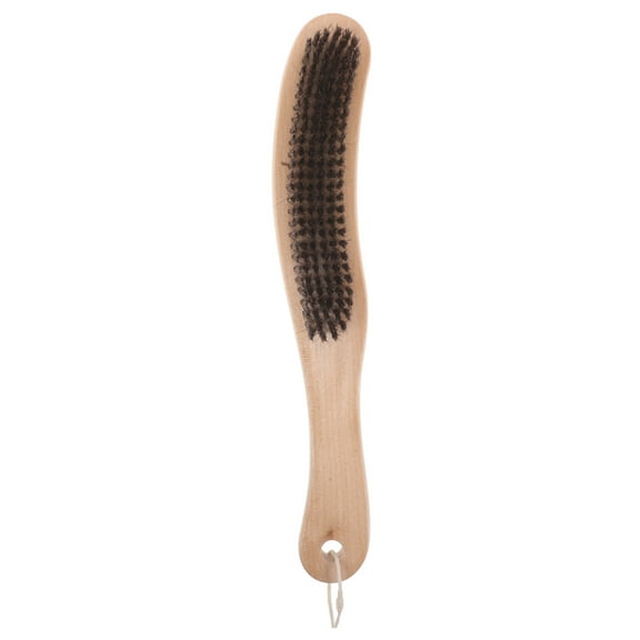WHAMVOX Wood and Plastic Shoe Brush with Long Handle for Cleaning Shoes and Clothes Multi